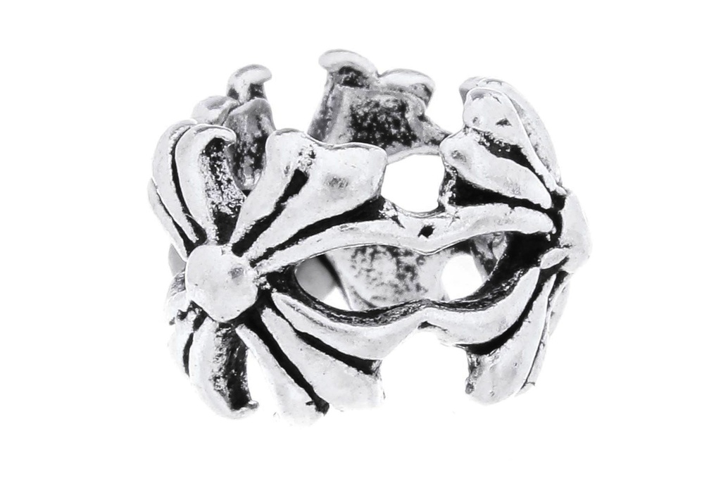 Templerkreuz Bart- & Haarperle RIAN aus 925 Silber – 9 mm Mittelalterschmuck für Zöpfe & Locken