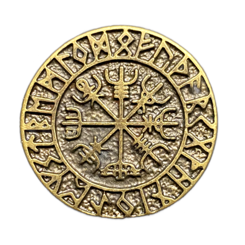 [N-307-21] VEGVISIR, altmessingfarbener Beschlag