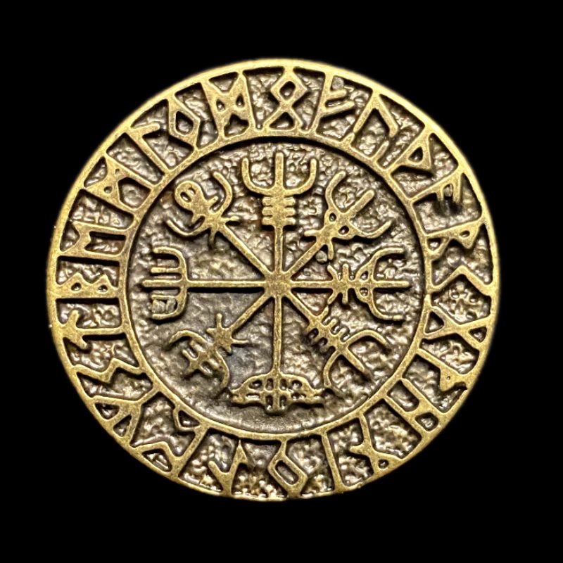 [N-307-21] VEGVISIR, altmessingfarbener Beschlag