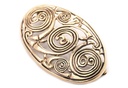 Fibel Brosche 'Tuatha - Keltische Fibel' aus Bronze - Mittelalter, Larp, Fantasy Schmuck