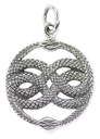 Amulett, Anhänger 'Aurin - Schlangen' aus Silber 925 - Mittelalter, Larp, Fantasy Schmuck