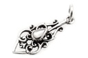 Schmuck-Anhänger DANIA 2,6 cm – Mittelalterliches Amulett mit Perlmutt aus 925er Silber für Harmonie & Eleganz
