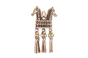 Anhänger EPONA aus Bronze – Wikinger Pferdeköpfe & Spiralen Amulett 4,8 cm