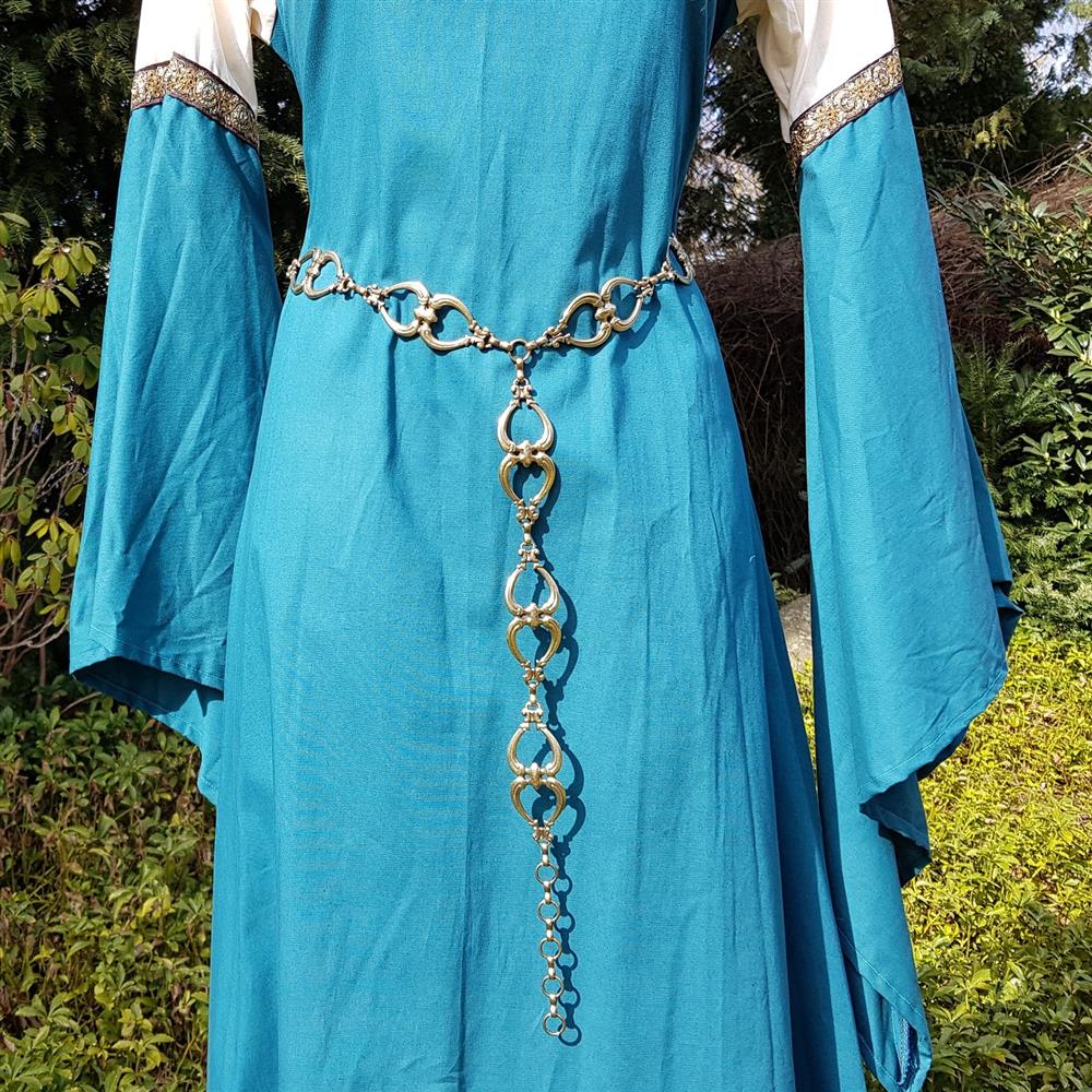 [CY-5357-2] Kettengürtel Y-Gürtel Y-Barock messingfarben Ypsilongürtel Accessoire für Larp, Mittelalter und Alltag