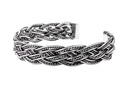 RIORDAN Armreif aus Silber – Großer Wikinger Reif mit Flechtwerk Ø 6,7 cm