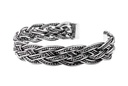 RIORDAN Armreif aus Silber – Großer Wikinger Reif mit Flechtwerk Ø 6,7 cm