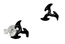 Ohrstecker 'Triskel Schwarz' Sterling Silber 925 - Schmuck für Mittelalter, Reenactment und Larp