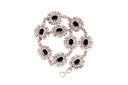 Mittelalterliche Armkette SINA aus Bronze – 19,5 cm mit schwarzem Onyx