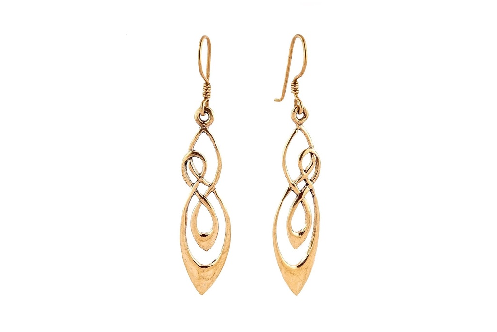 [ohb581] Ohrhänger 'Nemain Keltische Ohrhänger' Bronze Schmuck für Mittelalter, Reenactment und Larp