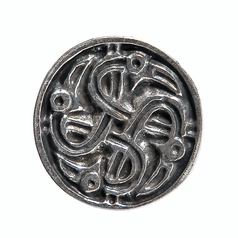 [N-225-1] keltischer Rabenkreis, silberfarbener Beschlag