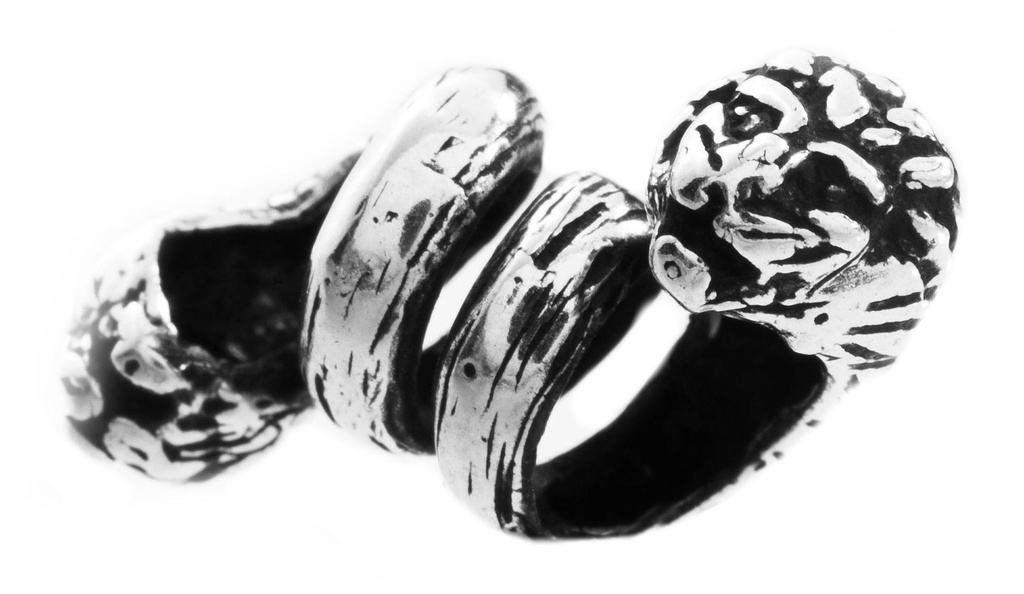 [ap5] Wikinger Perle Löwe, Silber Bartperle Lockenperle - Accessoire für Historische Gewandungen, Reenactment und Liverollenspiel