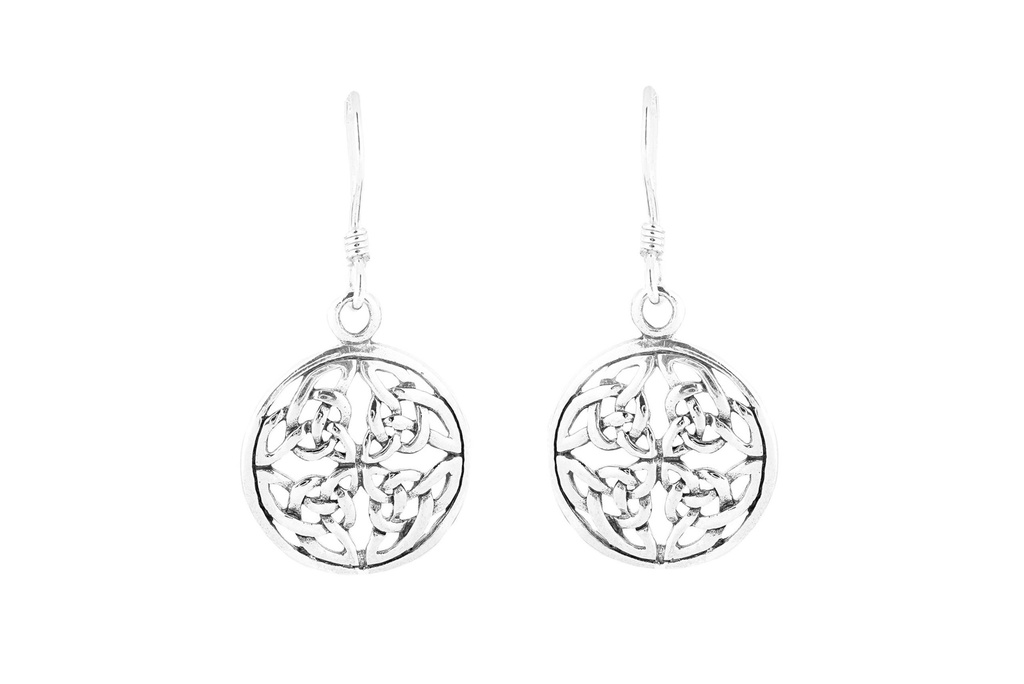 [oh107] Ohrhänger 'Keltisches Erdsymbol' Silber 925 -  Schmuck für Mittelalter, Reenactment und Larp