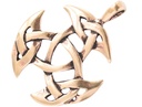 Keltisches Amulett, Anhänger 'Offene Dreifalt – Groß' aus Bronze- Mittelalter, Larp, Reenactment Schmuck