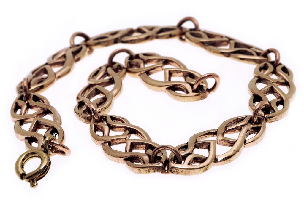 [arkb2] Keltische Armkette RIGA aus Bronze – 18,5 cm filigranes Schmuckstück mit keltischen Symbolen