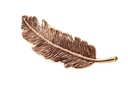 Bronze-Fibel TARA – 9,3 cm große Gewandbrosche in Federform