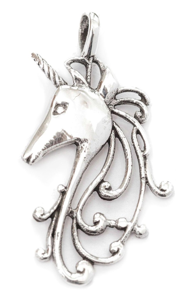 [WK2015-am170] Amulett, Anhänger 'Das Einhorn' aus Silber 925 - Mittelalter, Larp, Fantasy Schmuck