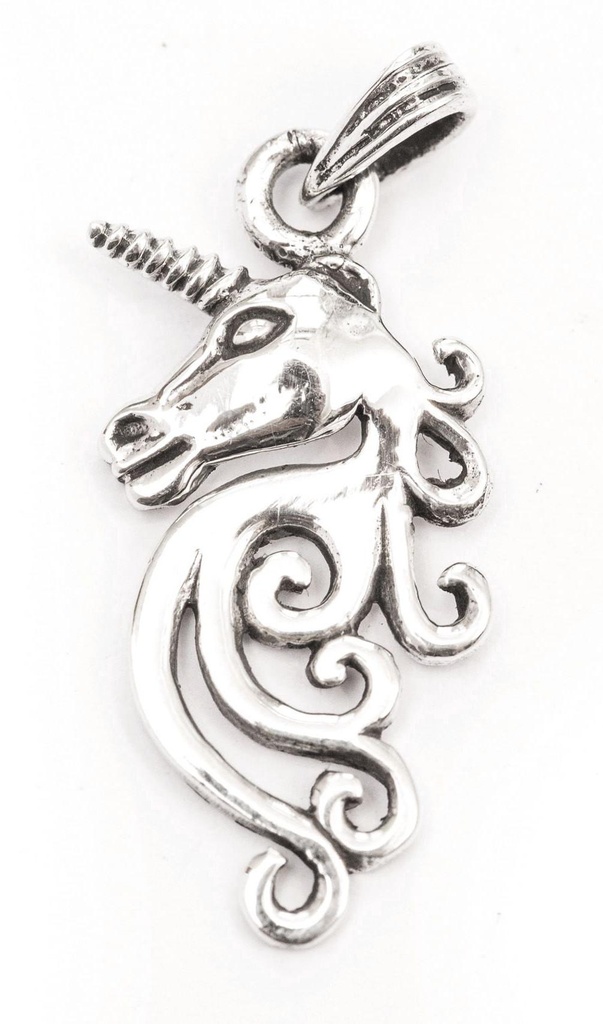 [WK2015-am167] Amulett, Anhänger 'Das silberne Einhorn' aus Silber 925 - Mittelalter, Larp, Fantasy Schmuck