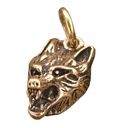 Amulett, Anhänger 'Vuk - Wolfskopf' aus Bronze - Mittelalter, Larp, Fantasy Schmuck