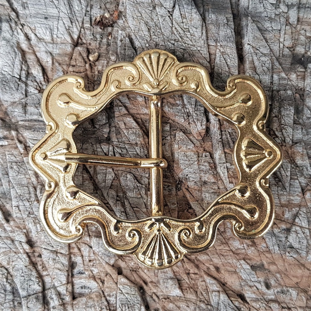 [B3172-22] BUKANIER, 4cm, goldfarbene Gürtelschließe, Schnalle, Pirat