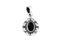 Amulett, Anhänger 'Miliah - Onyx' aus Silber 925 - Mittelalter, Larp, Reenactment Schmuck