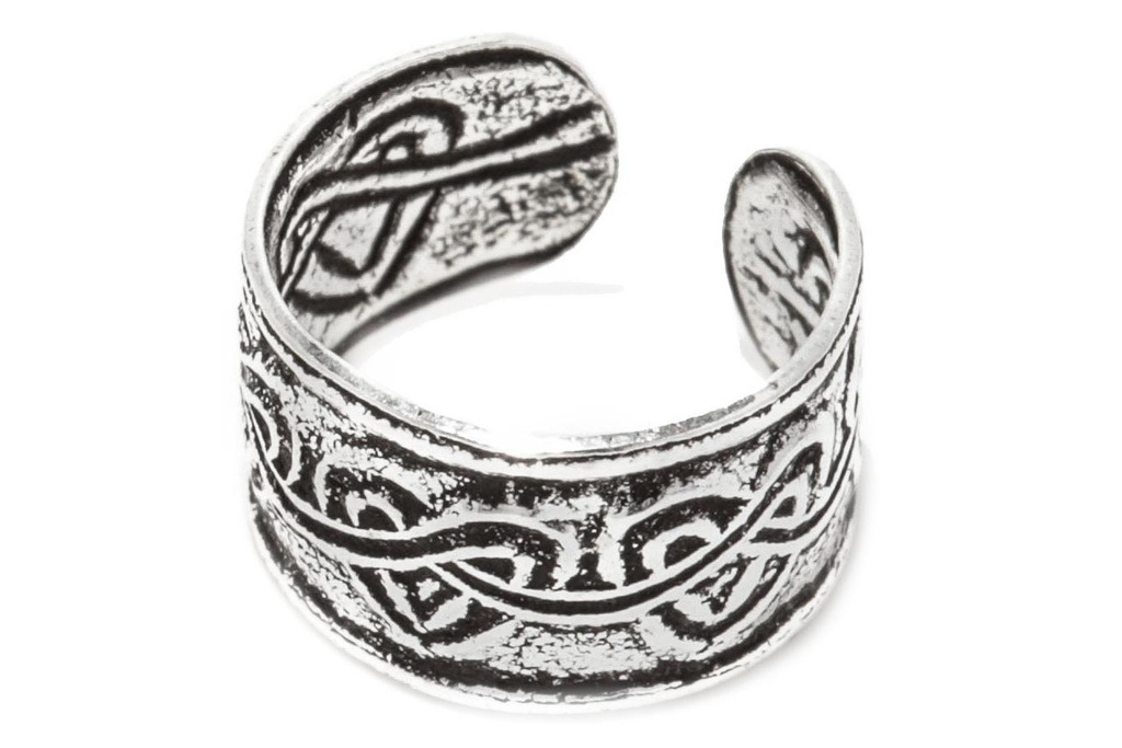 [ok14] Ohrklemme 'Agnarögn' Keltischer Knoten Silber Schmuck