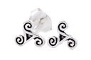 Ohrstecker 'Dana Celtic Triskel' Sterling Silber 925 - Schmuck für Mittelalter, Reenactment und Larp