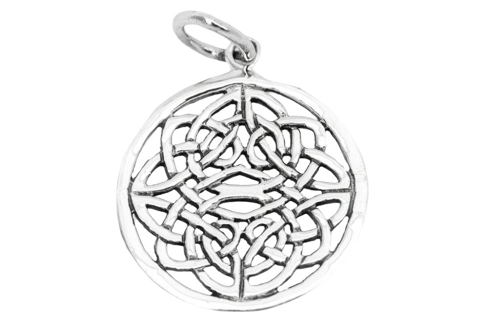 [ac86] Keltisches Amulett, Anhänger 'Freundschafts Anhänger Celtic Heart' aus Silber 925- Mittelalter, Larp, Reenactment Schmuck