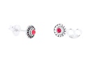 Ohrstecker 'Raida Roter Kristall' Sterling Silber 925 - Schmuck für Mittelalter, Reenactment und Larp