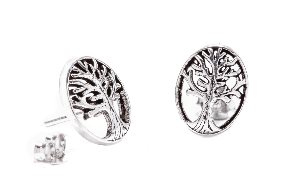[os100] Ohrstecker 'Yggdrasil' Baum des Lebens Silber Schmuck