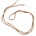 Halskette Maya aus Bronze – Zarte Kugelkette 50 cm Collier im antiken Stil