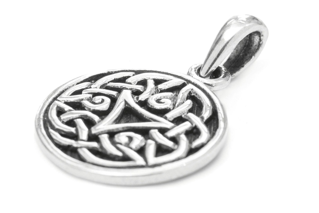 [ac25] Keltisches Amulett, Anhänger 'Carlin - Keltisches Triskel' aus Silber 925- Mittelalter, Larp, Reenactment Schmuck