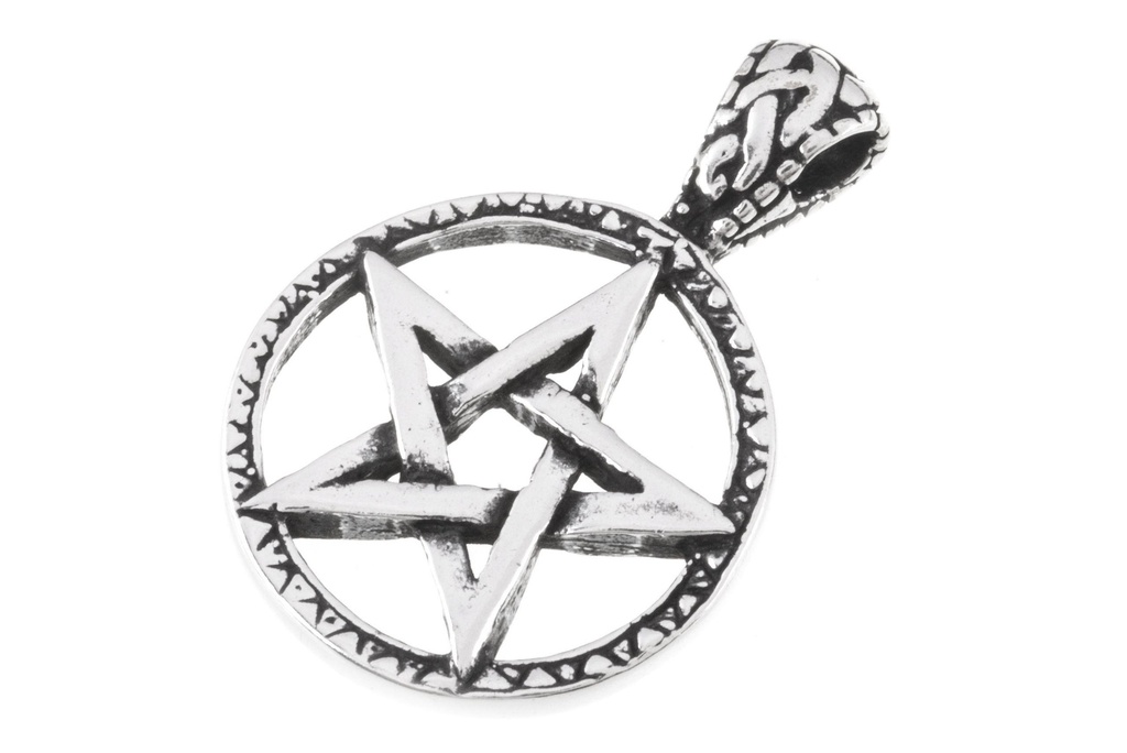 Schmuck Anhänger Morgan Ø 2 cm – Silber 925 – Keltisches Pentagramm-Amulett für Schutz & Energie