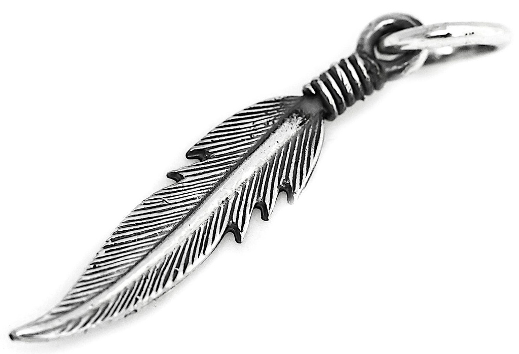 [am213] Anhänger 'Naomy' Feder Elfen Silber Schmuck