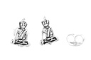 Ohrstecker 'Kleiner Buddha' Sterling Silber 925 - Schmuck für Mittelalter, Reenactment und Larp
