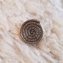 Spiralplatte, groß, messingfarbener Beschlag