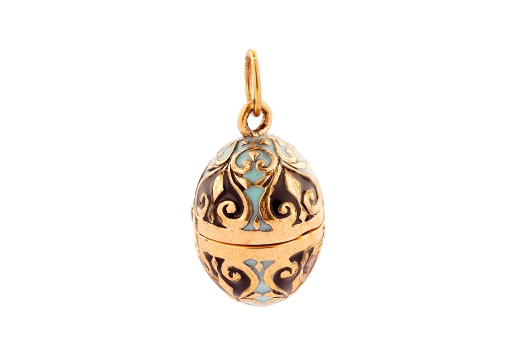 Medaillon Anhänger "Herecura" aus Bronze – Mittelalterliches Amulett mit Scharnier 3,2 cm
