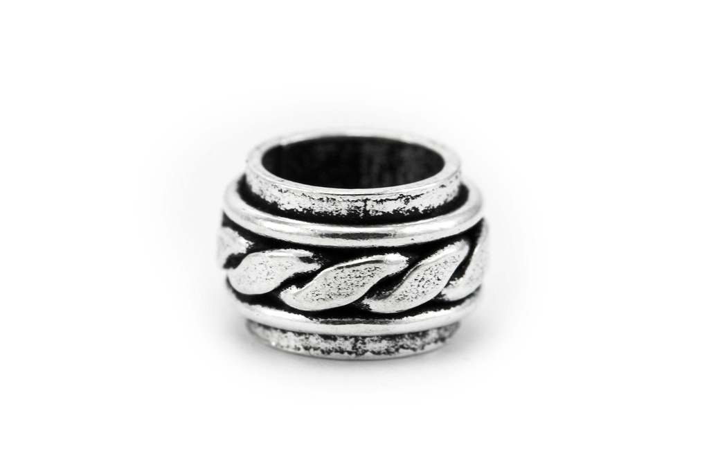 [ap62] Haarring Bartring Katar Wikinger Knotenmuster Silber