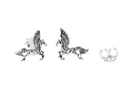 Ohrstecker Pegasus aus Silber – Geflügelte Pferde Ohrringe 925er Mythologie Schmuck 11 mm