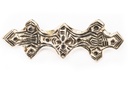 Wikinger Fibel Brosche "Gleicharmfibel" aus Bronze – Große Gewandschließe 7 cm
