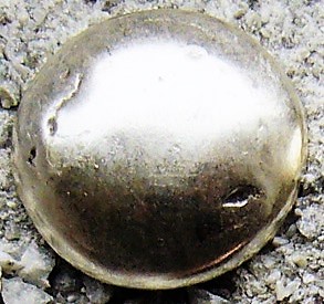 [N-140-1] Rüstungsniete LUND silberfarben – 23 mm Halbkugel-Beschlag mit 1 Nietstift für Gewandung & Rüstung