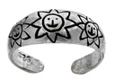 Zehenring Strahlende Sonnen Silber 925 - Schmuck Accessoire für Historische Gewandungen, Reenactment und Liverollenspiel