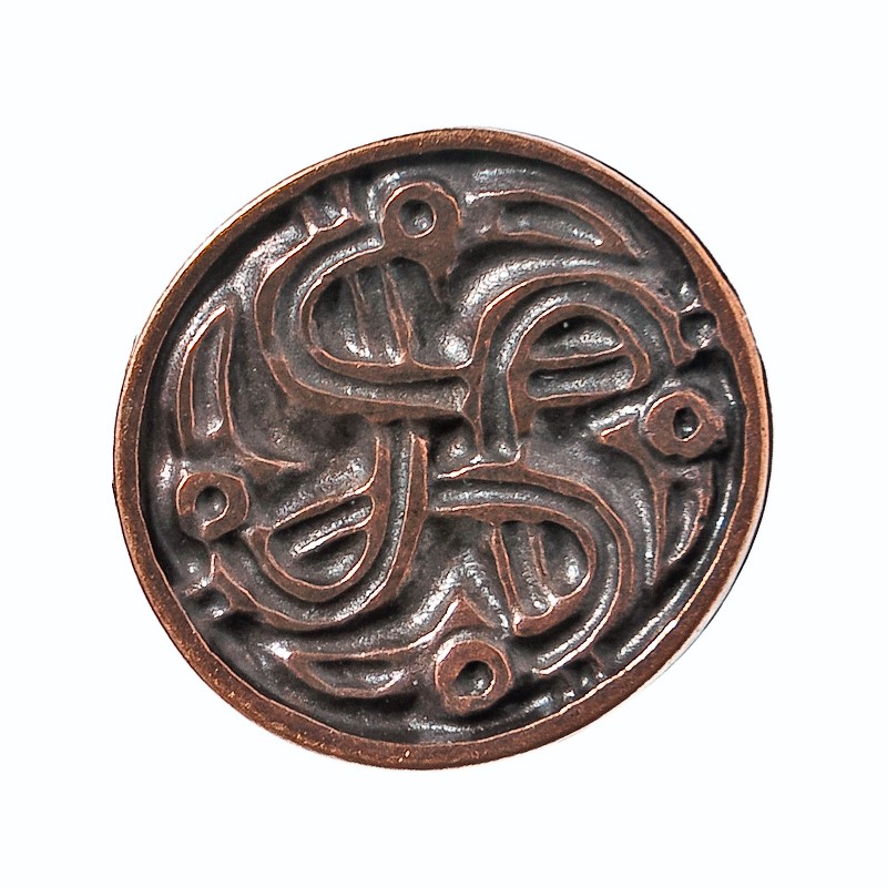 [N-225-4] keltischer Rabenkreis, kupferfarbener Beschlag