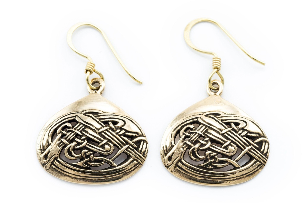 [ohb517] Ohrhänger 'Wikinger - Drák-n' Bronze Schmuck für Mittelalter, Reenactment und Larp