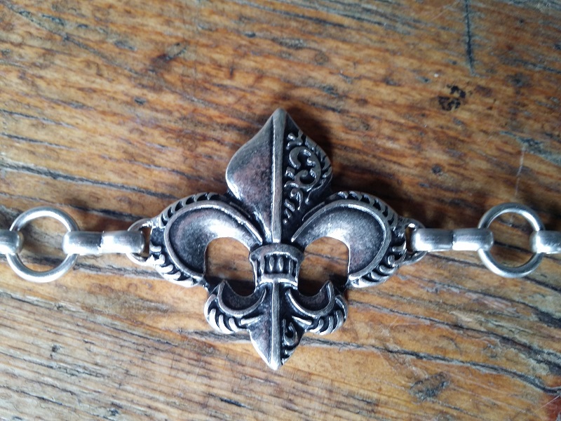 [C-5351-1] Kettengürtel Lilien, silberfarben