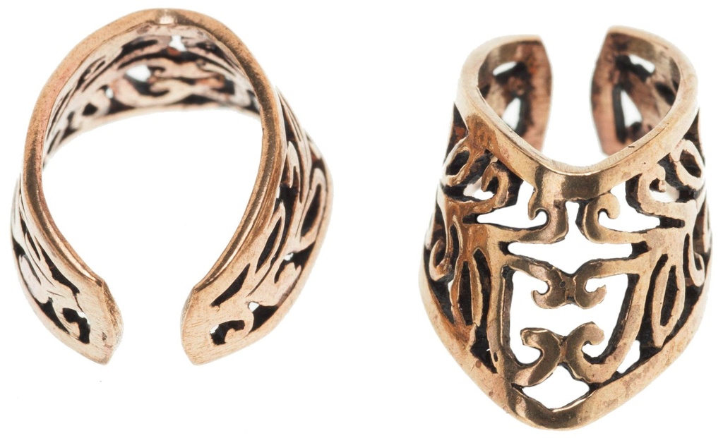 [okb4] Ohrklemme & Haarschmuck FENJA aus Bronze – Ø 10 mm Zauberhafte Ornamente für Mittelalter & LARP