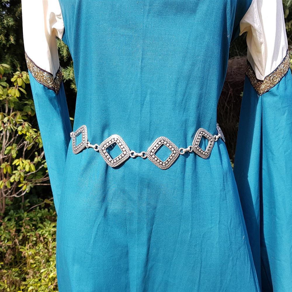 Kettengürtel Bastion silberfarben Gliedergürtel Accessoire für Larp, Mittelalter und Alltag