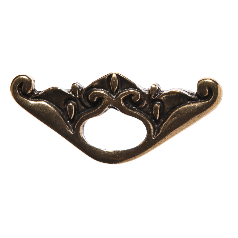 [N-312-21] Befestigungsöse altmessingfarben – Mittelalterlicher Beschlag für Gürtel, Taschen & Gewandungen 