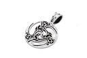 Keltisches Amulett, Anhänger 'Triskele mit keltischen Knoten' aus Silber 925- Mittelalter, Larp, Reenactment Schmuck