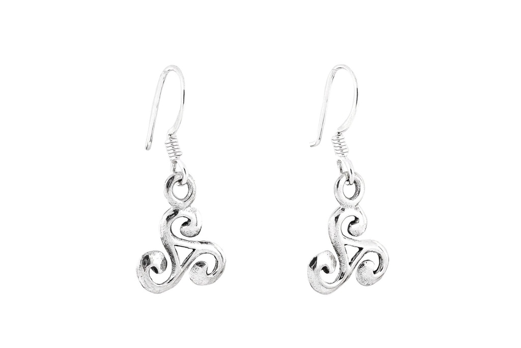 NICE Ohrringe aus Silber – Keltische Triskele Ohrhänger 2,7 cm