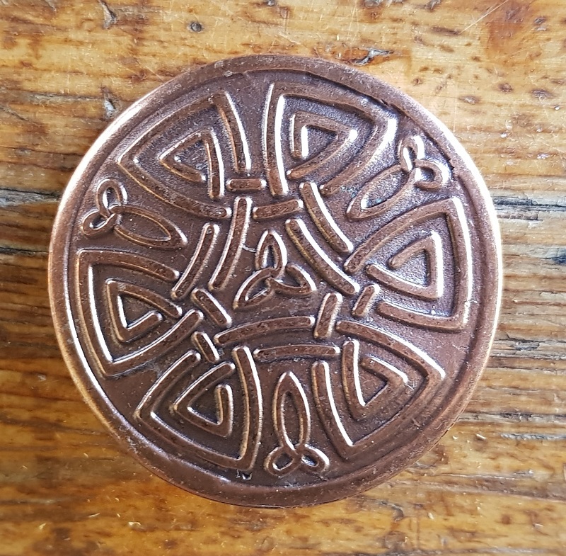 [N-126-4] keltischer Knoten, Beschlag kupferfarben